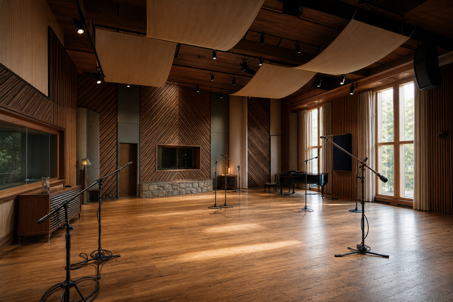 Live room acoustique du studio Harmonie à Annecy